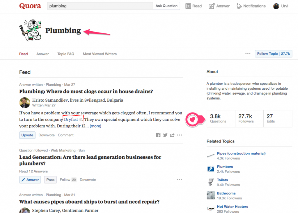 Plumbing Questions On Quora | Marketing For Plumbers