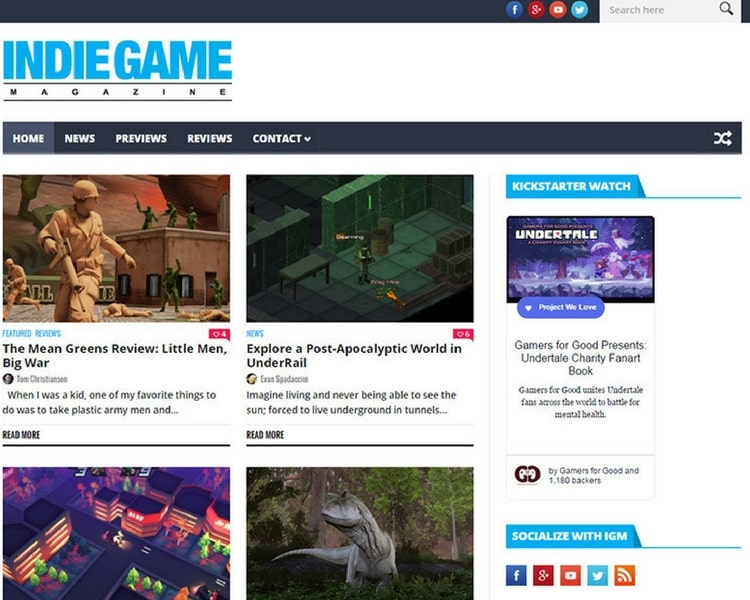 Gaming Blogs Webdesigns