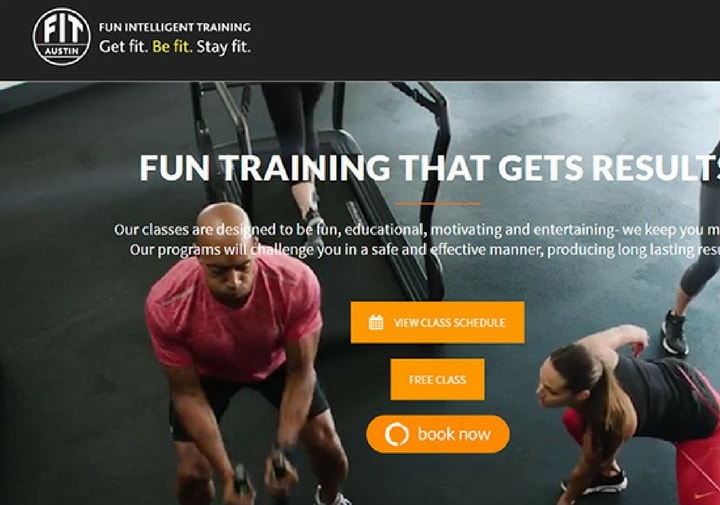 gym and fitness webdesigns